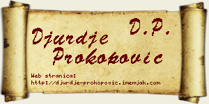 Đurđe Prokopović vizit kartica